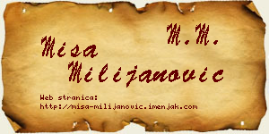 Miša Milijanović vizit kartica